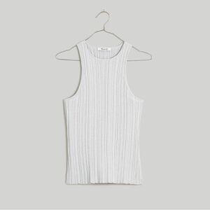 NWT Madewell The Signature Shimmer Knit Cutaway Sweater Tank